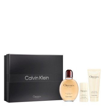OBSESSION - Calvin Klein Set ( EDT SPR 4.2 oz + DEO ST 2.6 oz + A/S/B 3.3 oz ) Mens