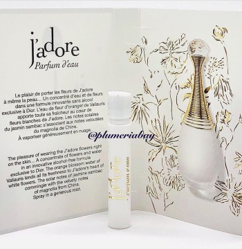 J'ADORE D'EAU  - Christian Dior - EAU DE PARFUM SPRAY VIAL  1.2 ml Alcohol Free