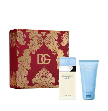 DOLCE & GABBANA LIGHT BLUE- GIFT SET (EAU DE TOILETTE SPRAY 1.6 oz + BODY CREAM 1.6 oz )