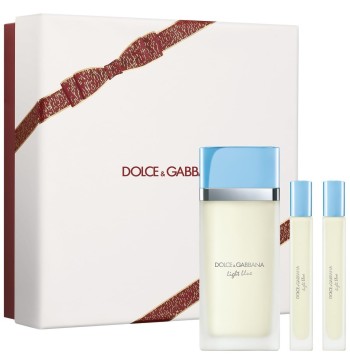 DOLCE & GABBANA LIGHT BLUE- GIFT SET (EDT SPRAY 3.4 oz / 100 ml + EDT SPRAY 2 X 0.33 oz / 10 ml )
