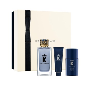 K BY DOLCE & GABBANA  GIFT SET ( EDT SPR 3.3 oz + DEO STICK 2.5 oz  + S/G 1.69 oz )