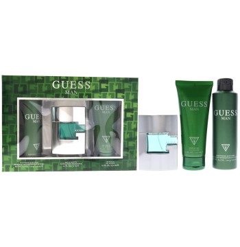 GUESS MAN - GIFT SET  EAU DE TOILETTE SPRAY  2.5 oz + S/G 6.7 + DEODORIZING BODY SPRAY 6 oz
