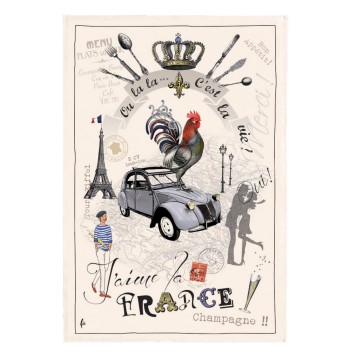 Torchons & Bouchons Tea Towel France Panorama