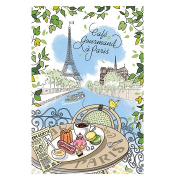Torchons & Bouchons Tea Towel Cafe Gourmand