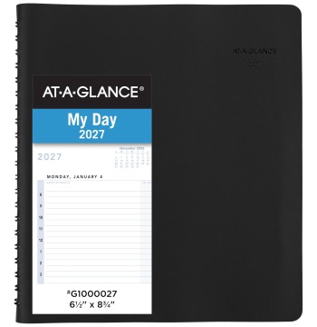 AT-A-GLANCE 2027 Appointment Book Planner, Daily, 6.5" x 8.75", The Action Planner, Black (70EP030527)