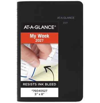 AT-A-GLANCE 2027 Appointment Book Planner, Daily & Monthly, 5" x 8", QuickNotes, Black (76040527)