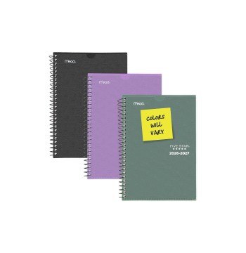 Five Star® Customizable Academic 2026-2027 Weekly Monthly Student Planner Plus Study App, Color May Vary, Small, 5 1/2" x 8 1/2"