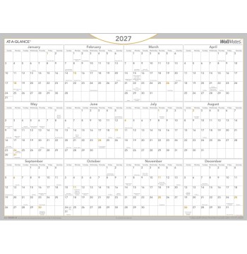AT-A-GLANCE® 2027 WallMates Self-Adhesive Dry-Erase Yearly Calendar, Large, 24" x 18"