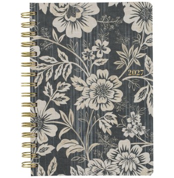 Mead Cambridge® Denim Blooms 2027 Monthly Planner and Notes, Small, 5 1/2" x 8 1/2"