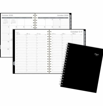 ACCO Brands AAGCRW805C05 Basic Weekly & Monthly Planner, Black - Medium