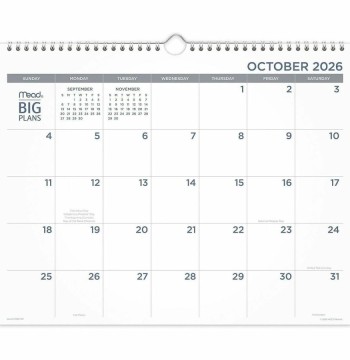 ACCO Brands AAGCR30707 Big Plans Wall Monthly Calendar - Medium