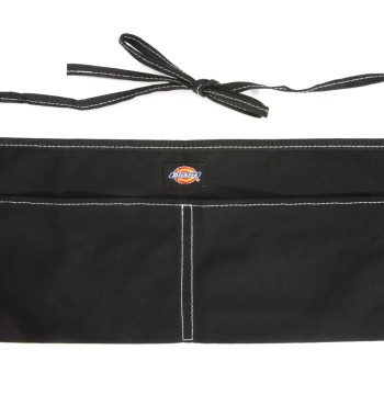 Dickies 2-Pocket Canvas Work Waist Apron, Suitable for Woodworkers, Artists, and other Craftspeople, Black