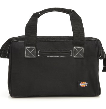 Dickies 12-Inch Durable Canvas Work Bag for Painters, Carpenters, and Builders, Heavy-Duty Zipper, Reinforced Handles, Black