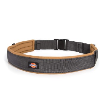 Dickies Heavy-Duty Padded Work Belt for Contractors, Quick-Release Buckle, Adjustable, 3-Inch Width, Holds Most Tool Belt Pouches, Grey/Tan