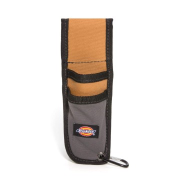 Dickies Utility Knife Sheath for Belt, Durable Canvas with PVC Cut-Resistant Sheath Lining, 2-inch Belt Loop, Tan/Grey