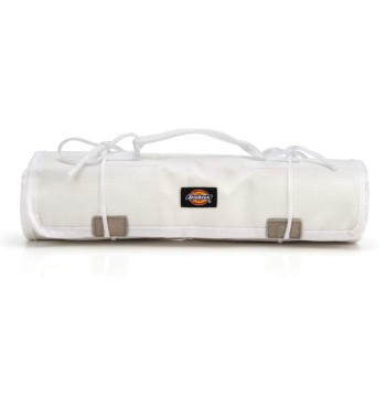 Dickies Large Paint Brush/Wrench Organizer Roll for Painters and Mechanics, 23 Tool Pockets, Durable Canvas Construction, White