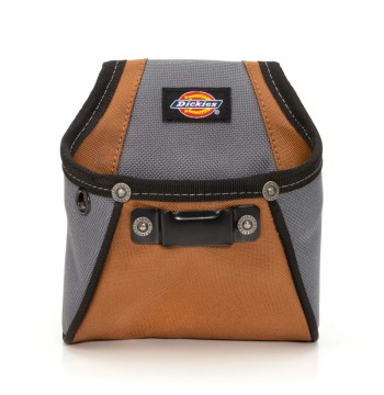 Dickies Rigid Nail/Screw Work Pouch with Tape Measure Clip, Universal-fit Steel Clip for Tool Belt, Riveted Seams Built to Last