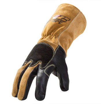 212 Performance Arc Premium Tig Welding Gloves, Grade A Leather, High Dexterity, Kevlar Thread, Open Cuff, Brown and Black, XX-Large
