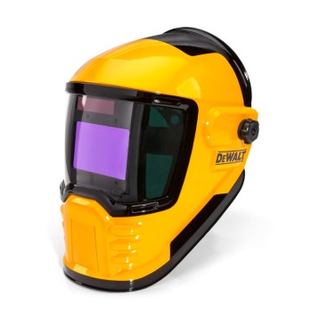 Dewalt Wide View Auto-Darkening Welding Helmet, Three Darkening Modes, 4 Lightning Fast Arc Sensors, Side Lenses for Panoramic Viewing, Adjustable Lightening Delay, Shade Control