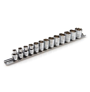 13-Piece 3/8-Inch Drive Shallow Depth 6-Point Metric Chrome Socket Set