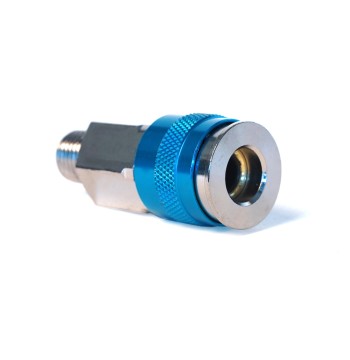 1/4-Inch Plated Brass 3-In-1 Universal Quick Disconnect Coupler with 1/4-Inch Male NPT Threads
