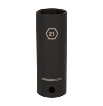 1/2-Inch Drive x 21mm Deep Well Thin Wall 6-Point Impact Socket
