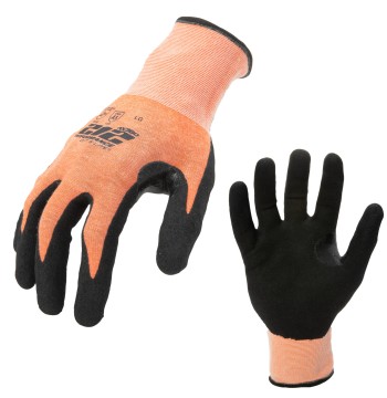 212 Performance Cut-Resistant Work Gloves, Nitrile Dipped Textured Palm Grip, Breathable, ANSI A5, Hi-Visibility Safety Orange, 2X-Large