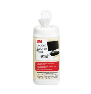 3M Antistatic Wipes, 80-Count Canister, Safe for Use on Most Electronic Devices (CL610)