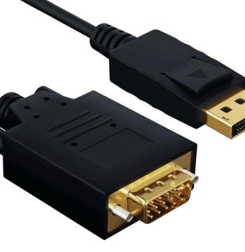 Accortec - DPM-VGAM-28-K6-ACC - Display Port Male to Vga Hd-15 Male, 28awg Cable Black- 6ft