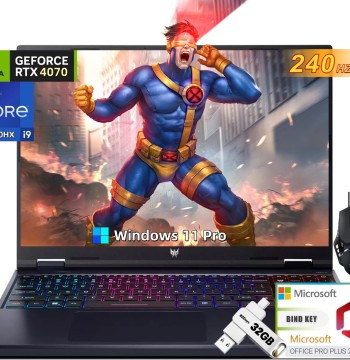 acer Predator Helios Neo 16 Gaming Laptop,with Office Pro Lifetime License, Intel i9-14900HX, GeForce RTX 4070, 16" IPS 240Hz 500 nits Display, 64 GB DDR5 RAM, 4 TB SSD, Win 11 Pro & Patented Mouse