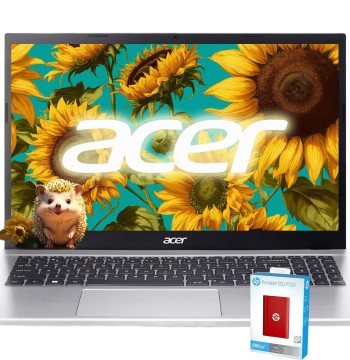 acer Aspire 3 Laptop | 15.6" FHD (1920 x 1080) Display | 8-Core AMD Ryzen 7-5700U | AMD Radeon | 16GB RAM | 1.5TB SSD (1TB PCIe SSD withHP P500 512GB Portable SSD) | WiFi-6 | Windows 11 Home